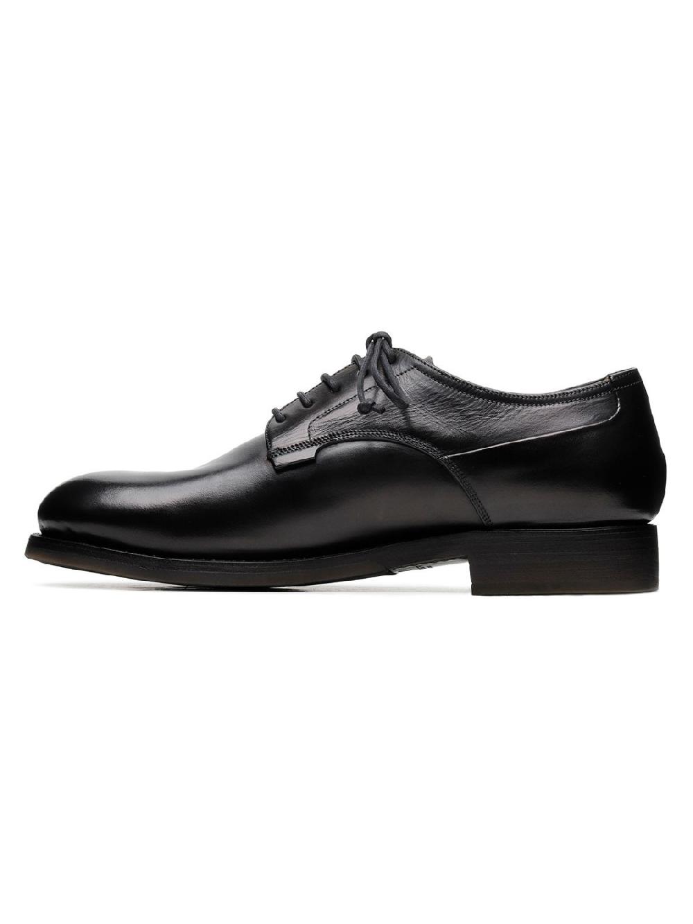 Silvano Sassetti Scarpe Derby Zurigo in pelle nera In Saldo