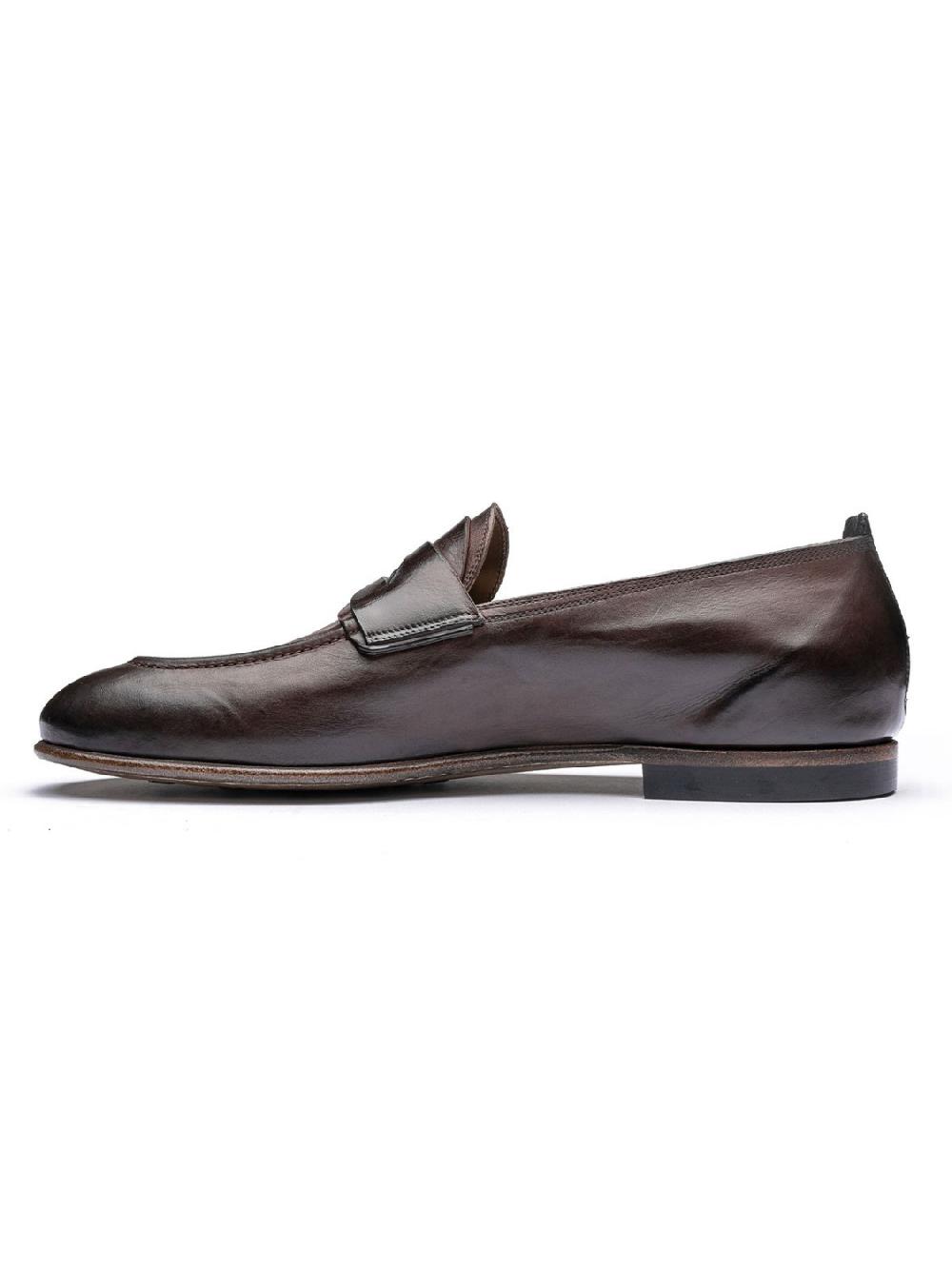 Silvano Sassetti Mocassini in pelle marrone Sconto