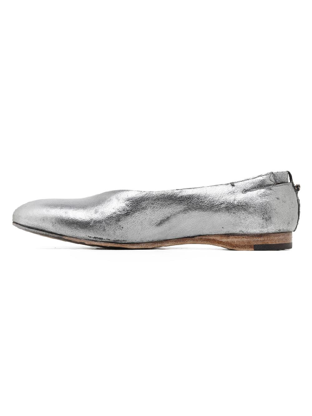 Silvano Sassetti Slippers in pelle argentata In Vendita