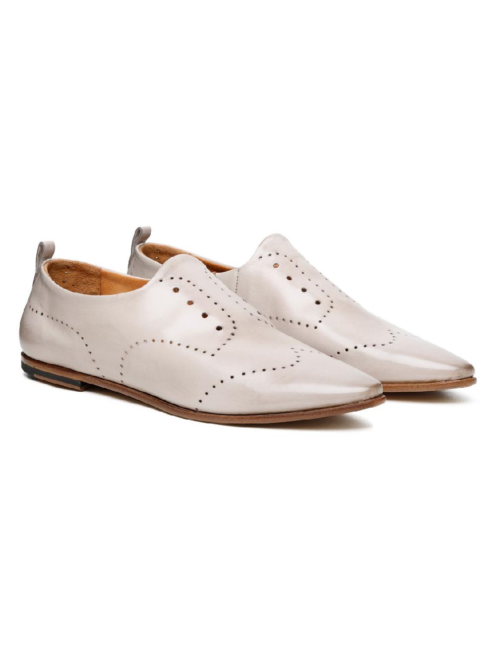 Silvano Sassetti Slippers in pelle color crema Convenienza
