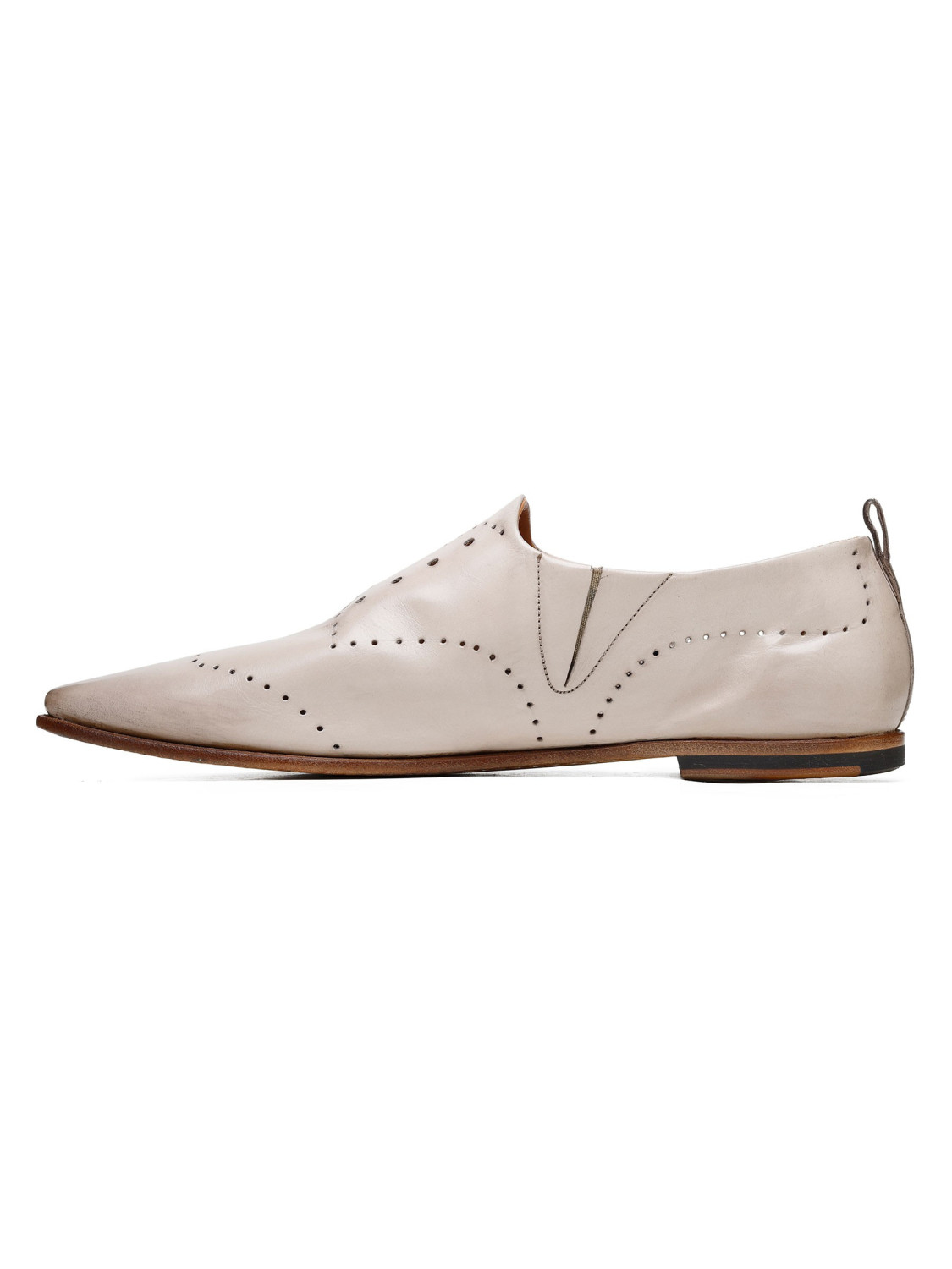 Silvano Sassetti Slippers in pelle color crema Convenienza