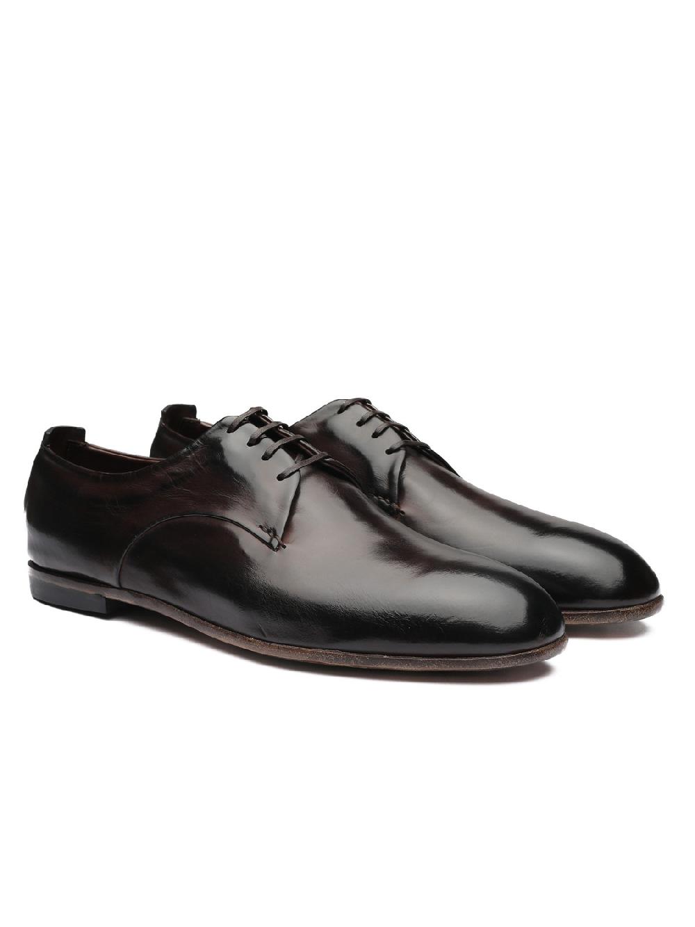 Silvano Sassetti Scarpe Derby in pelle marrone scuro Novità