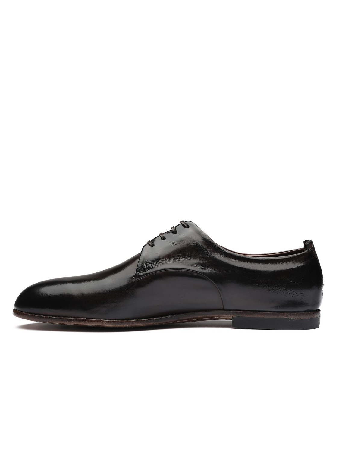 Silvano Sassetti Scarpe Derby in pelle marrone scuro Novità