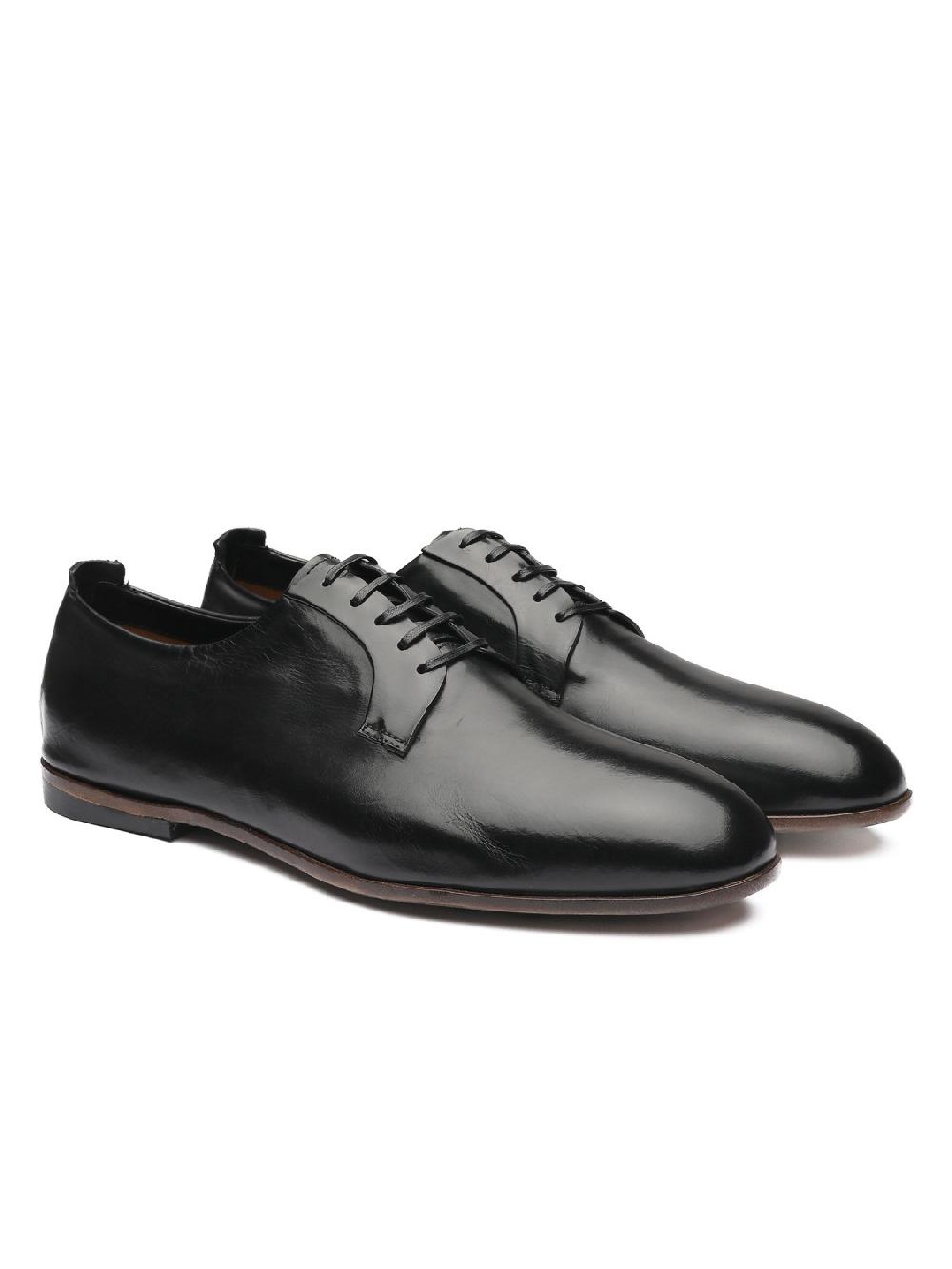 Silvano Sassetti Scarpe Derby in pelle nera Sconto