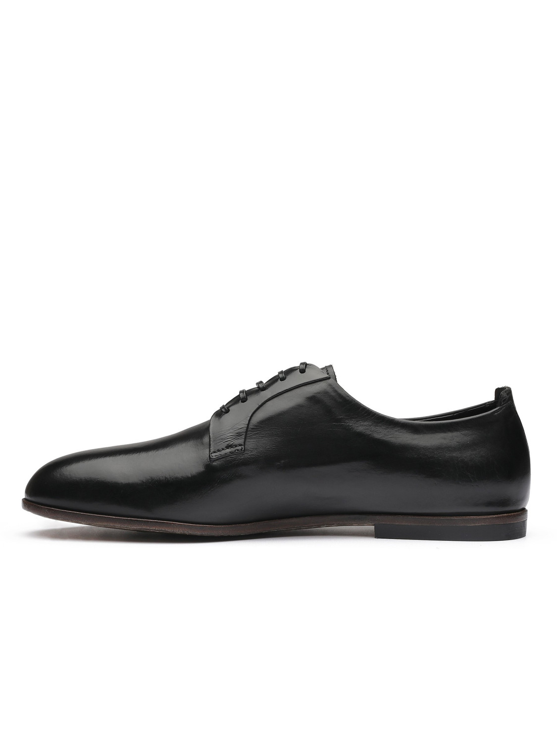 Silvano Sassetti Scarpe Derby in pelle nera Sconto