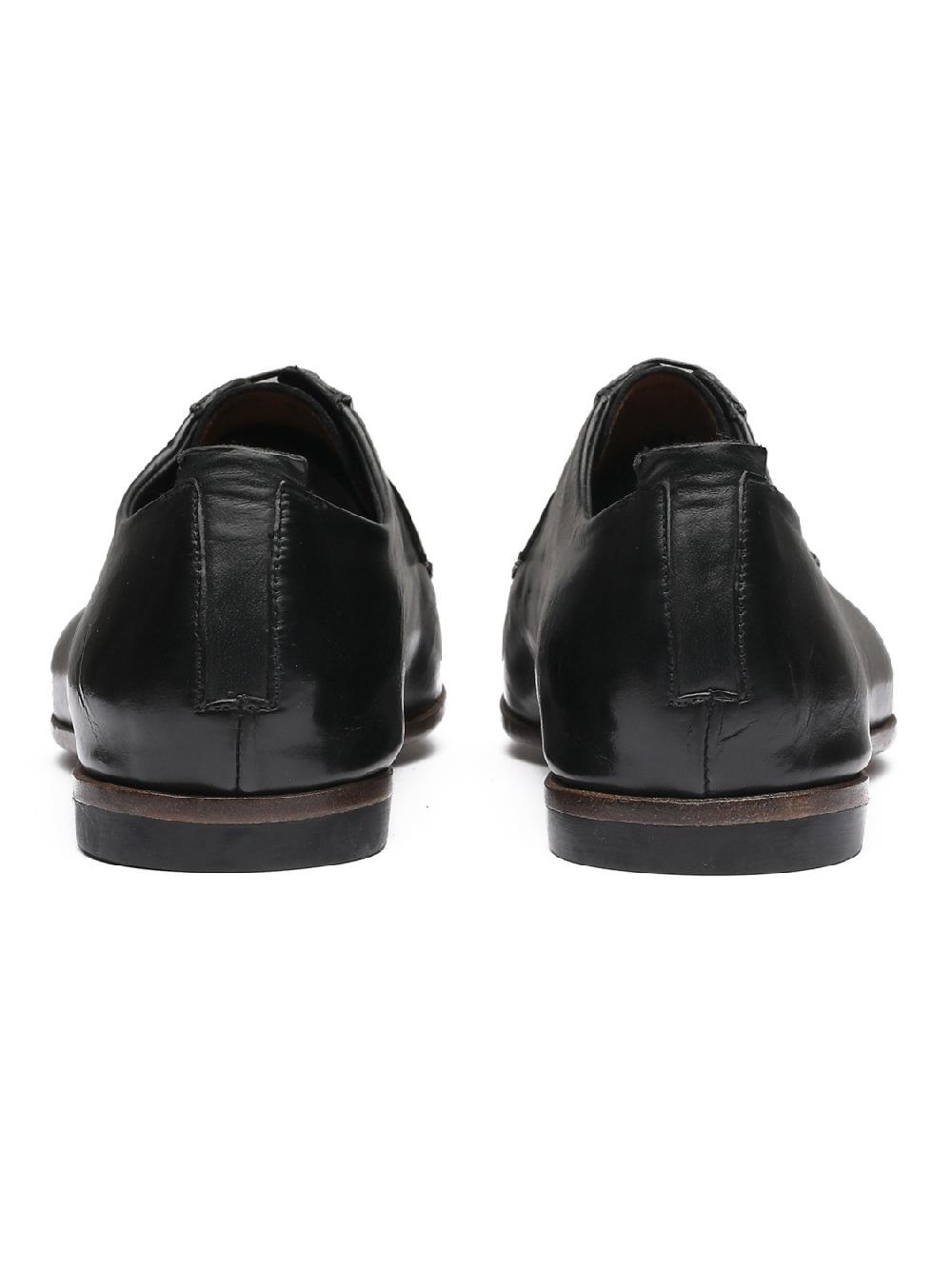 Silvano Sassetti Scarpe Derby in pelle nera Sconto