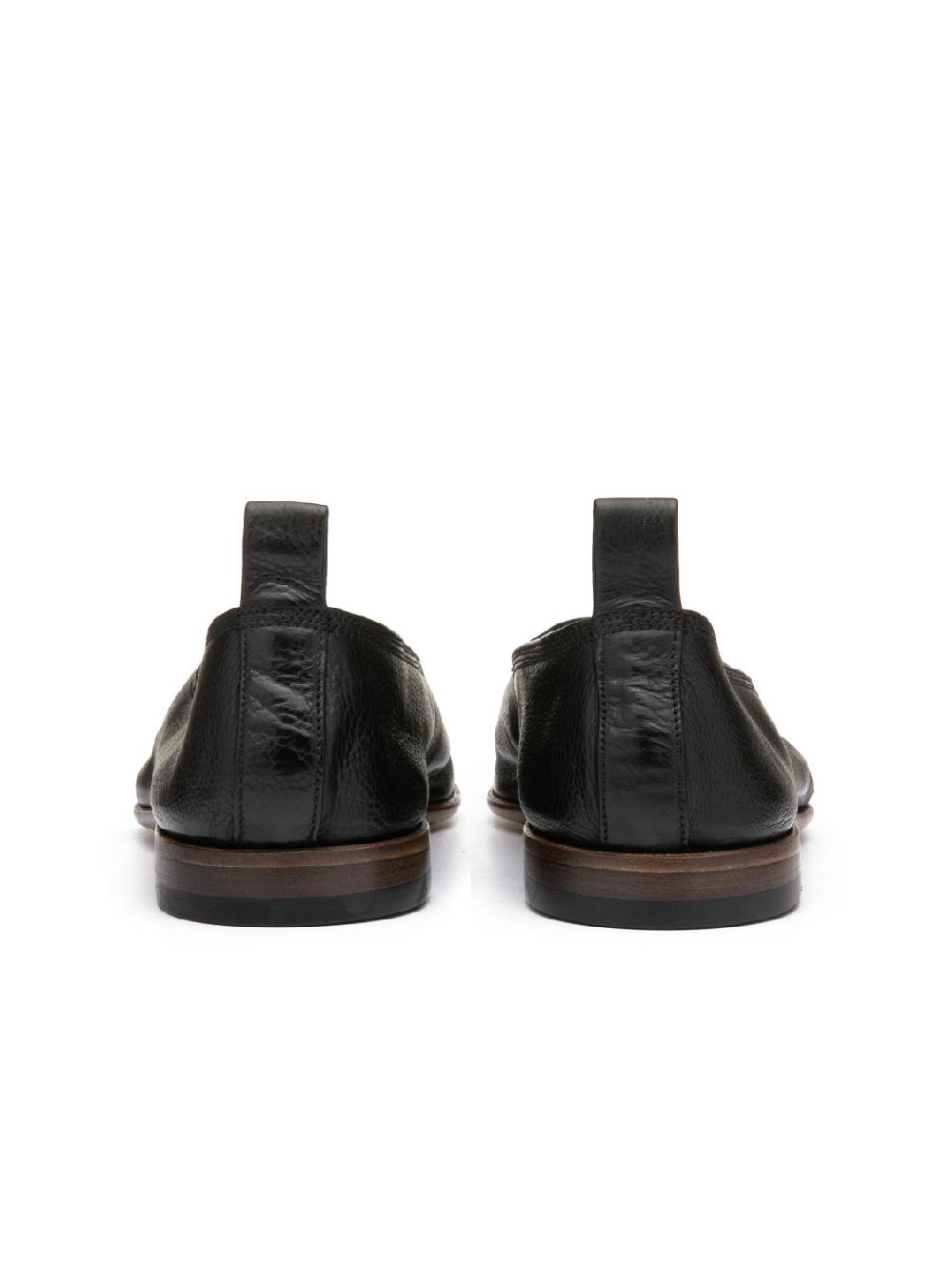 Silvano Sassetti Slippers in pelle di colore nero Online