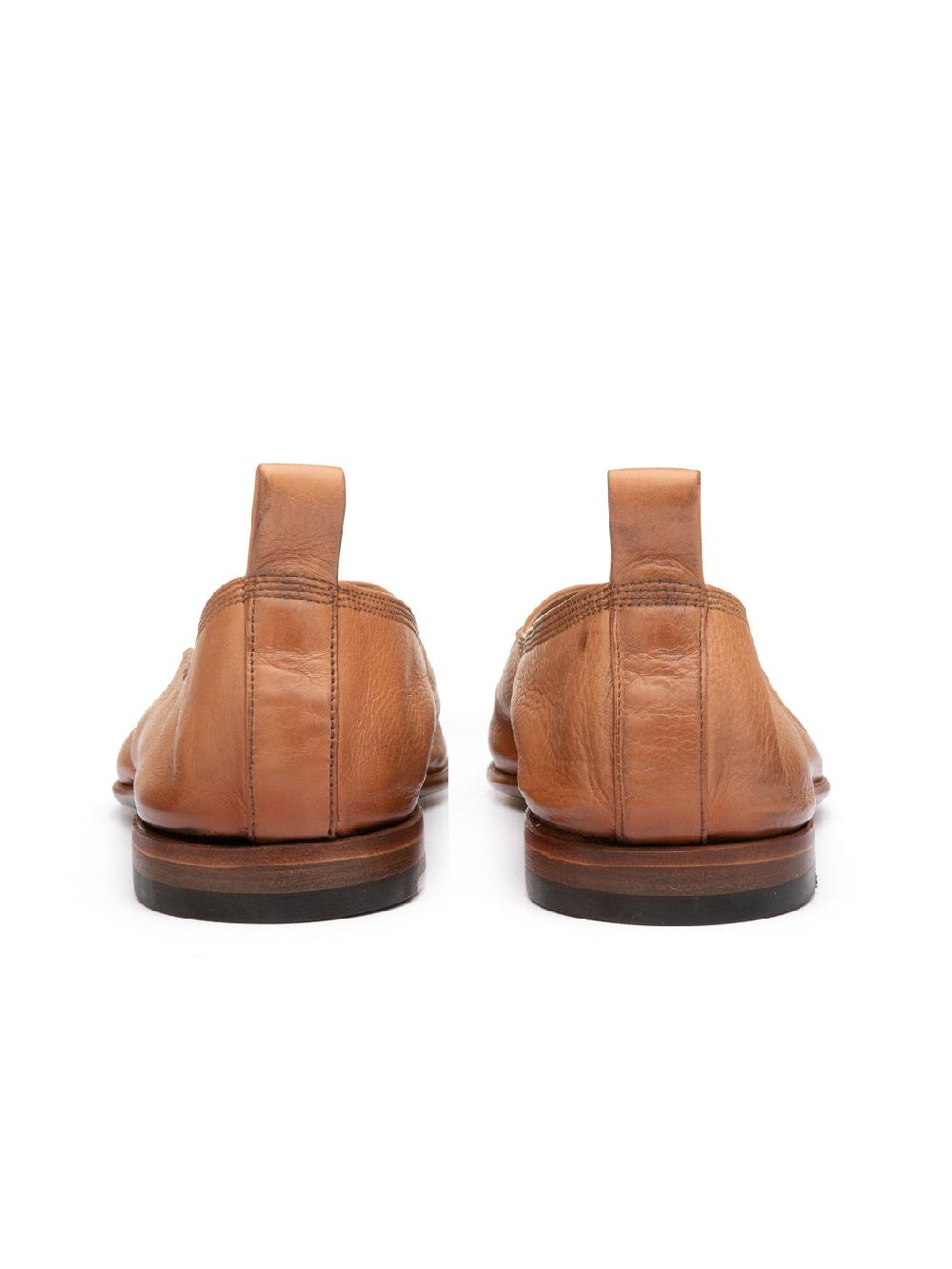 Silvano Sassetti Slippers in pelle color caramello In Vendita