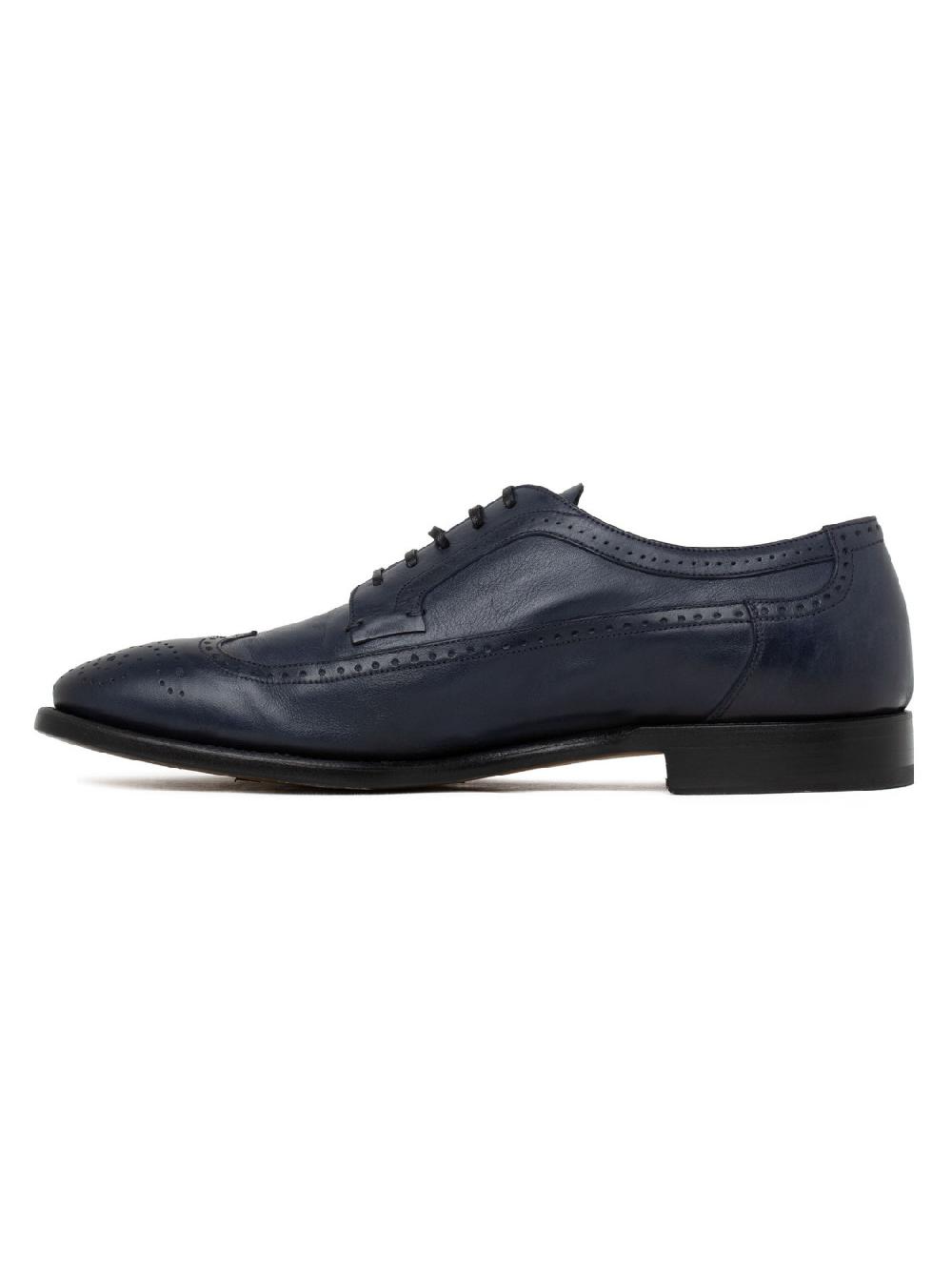 Silvano Sassetti Scarpe Derby in pelle blu Saldi Di Fabbrica