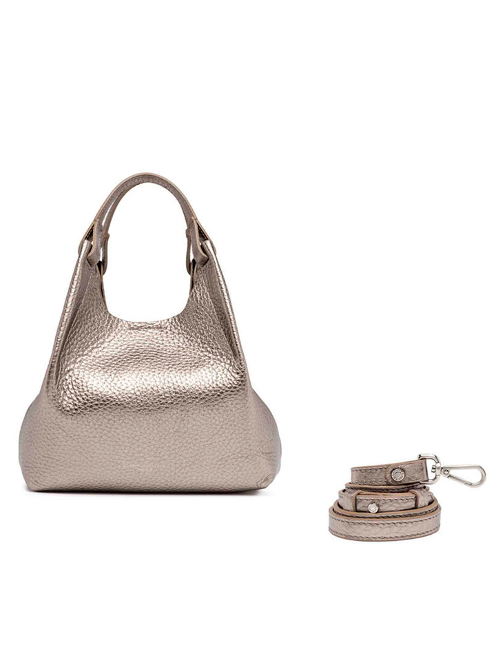 Spatarella Borsa donna mini Dua in pelle argento Economico