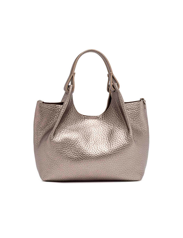 Spatarella Borsa donna mini Dua in pelle argento Economico