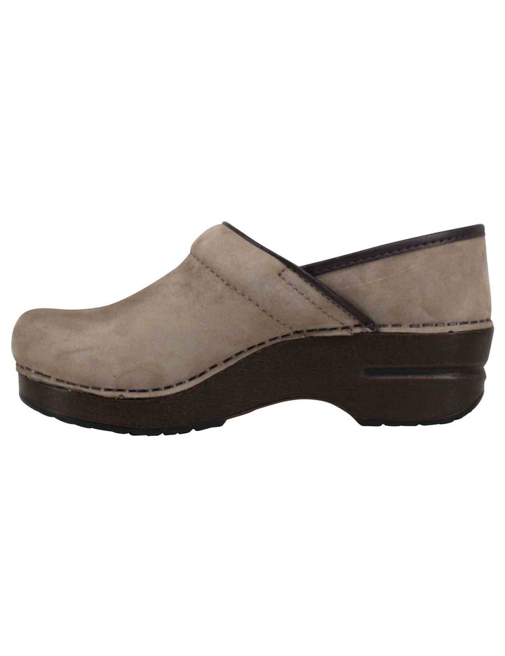 Spatarella Clogs donna Professional in nabuk taupe Offerte