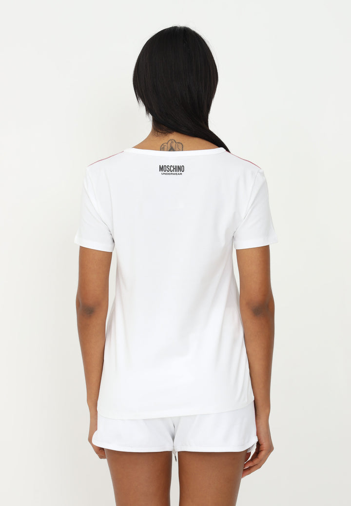 Spatarella T-shirt donna in cotone bianco Vendita Economica