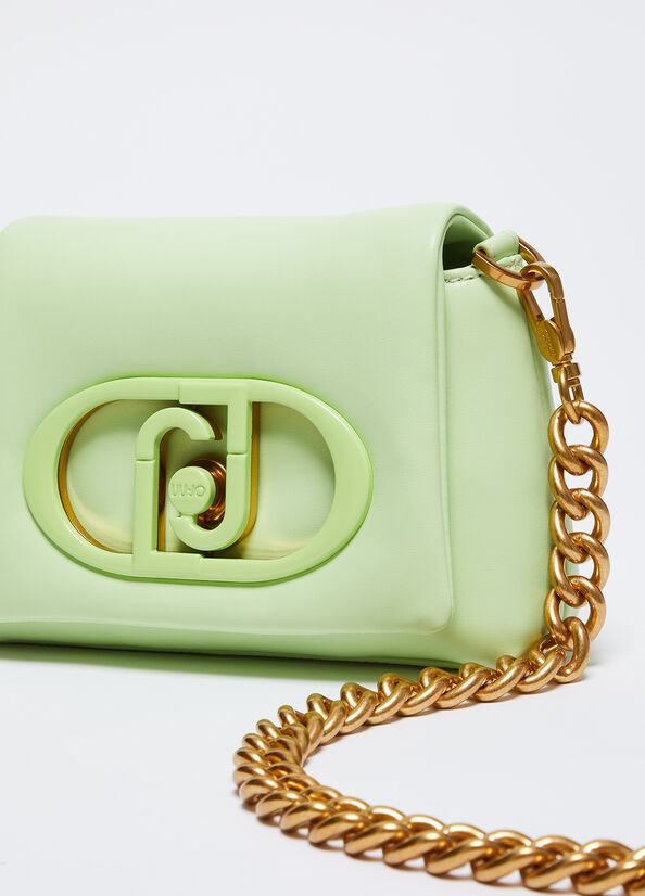 Spatarella Borse donna a tracolla LaPuffy in similpelle verde 2025