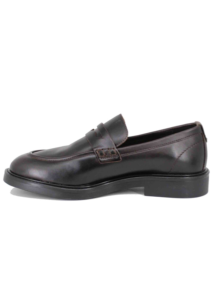 Spatarella Mocassini uomo in pelle marrone con suola in gomma Offerte