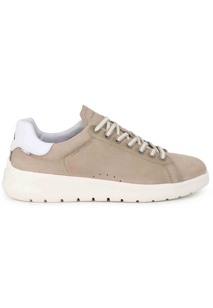 Spatarella Sneakers uomo Hover in nabuk sabbia con suola alta in gomma Vendita Economica