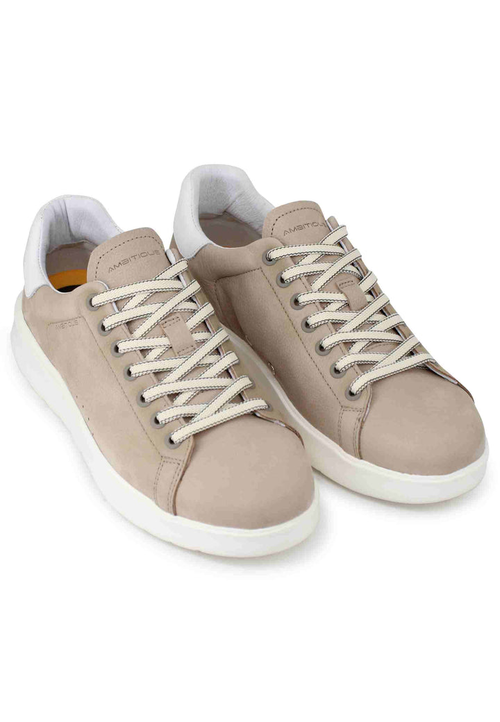 Spatarella Sneakers uomo Hover in nabuk sabbia con suola alta in gomma Vendita Economica