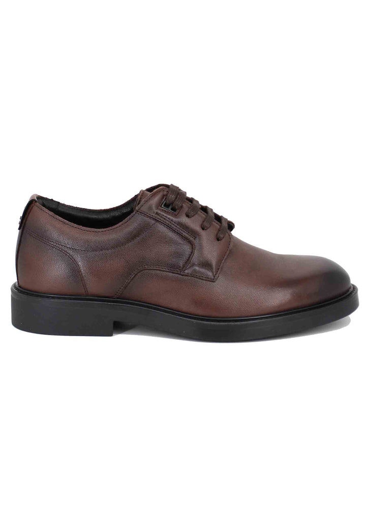 Spatarella Stringate uomo in pelle marrone Italy