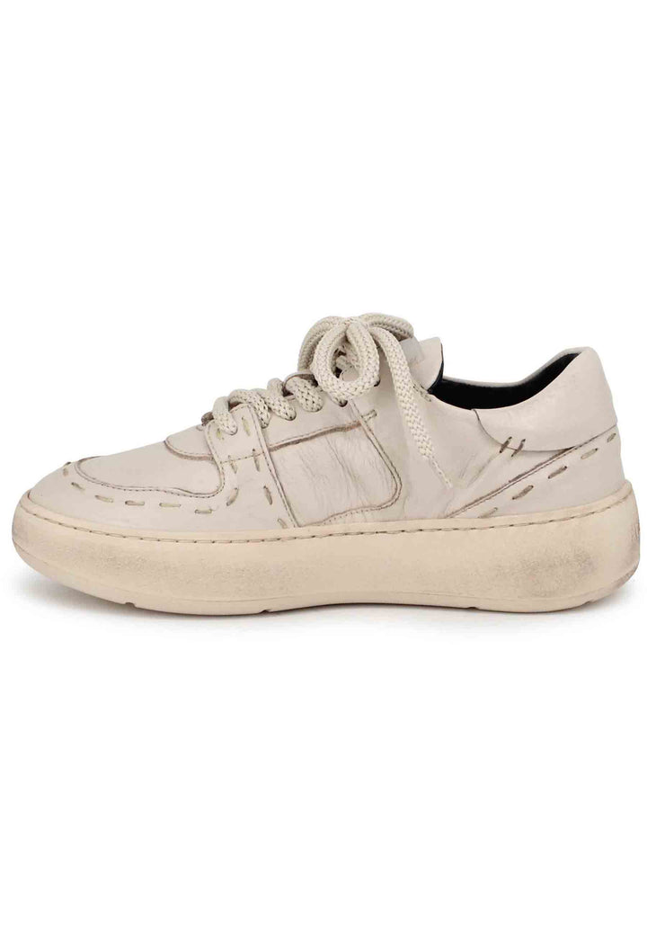 Spatarella Sneakers donna in pelle off white Vendita
