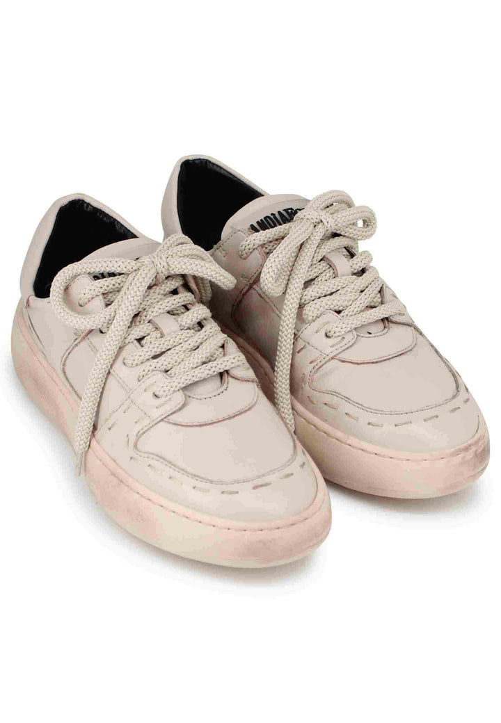 Spatarella Sneakers donna in pelle off white Vendita