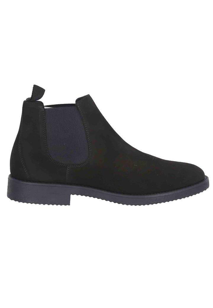 Spatarella Chelsea boots uomo in camoscio nero con suola in para Soddisfazione Garantita