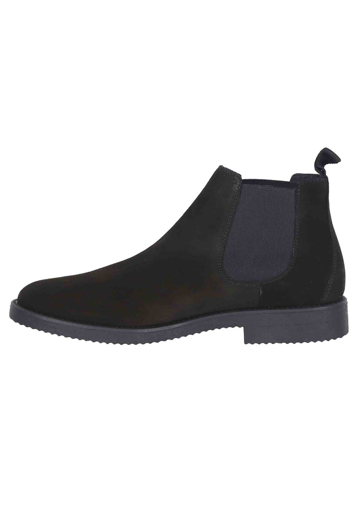 Spatarella Chelsea boots uomo in camoscio nero con suola in para Soddisfazione Garantita