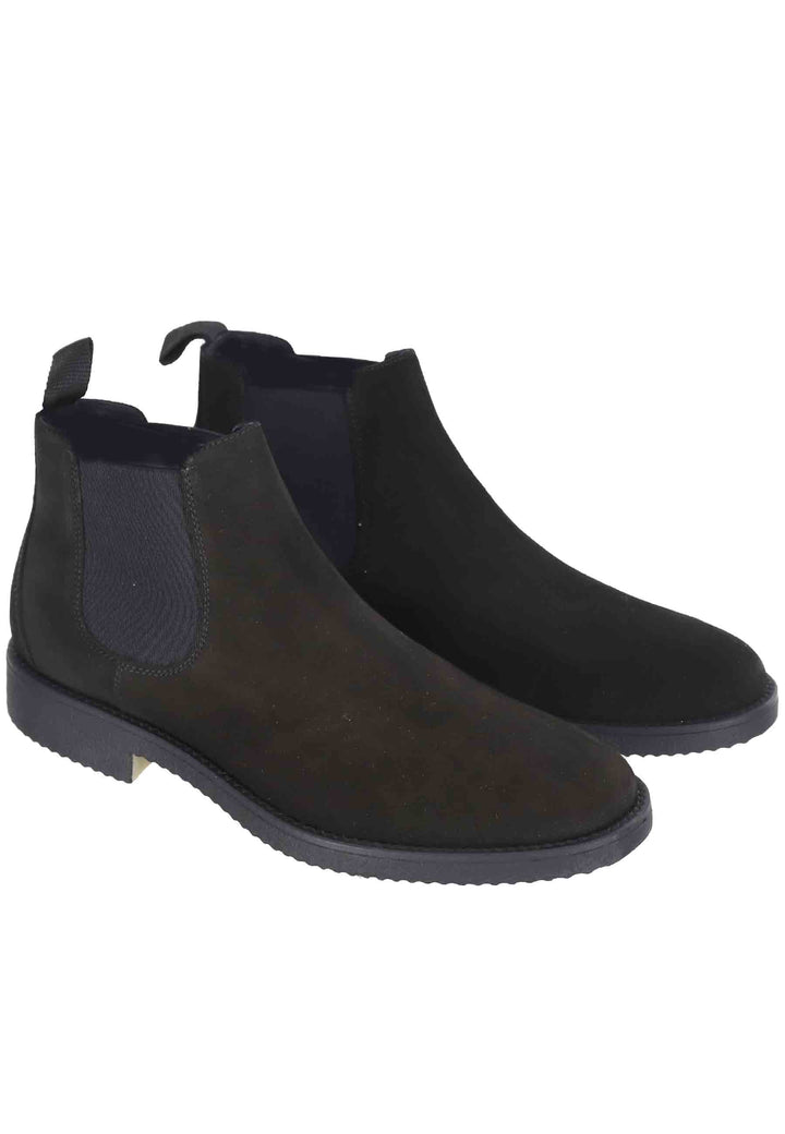 Spatarella Chelsea boots uomo in camoscio nero con suola in para Soddisfazione Garantita