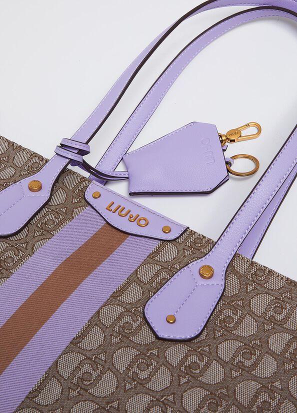 Spatarella Borse donna a spalla in tessuto marrone e pelle glicine Shopping Online
