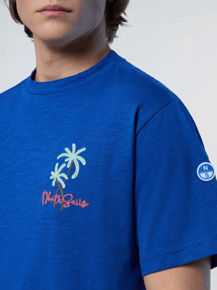 Spatarella T-shirt uomo in cotone blu 692985-0790 Qualità Garantita