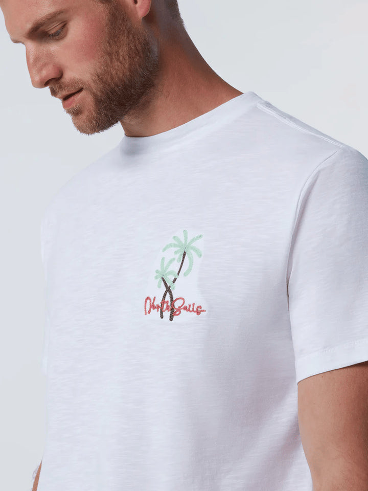Spatarella T-shirt uomo in cotone bianco 692985-0101 Negozi Online
