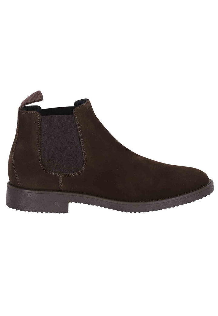 Spatarella Chelsea boots uomo in camoscio testa di moro con suola in para Consegna Veloce