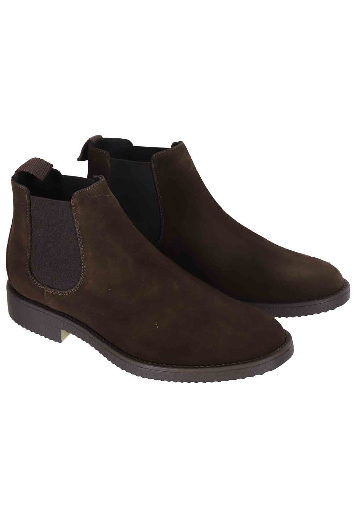 Spatarella Chelsea boots uomo in camoscio testa di moro con suola in para Consegna Veloce