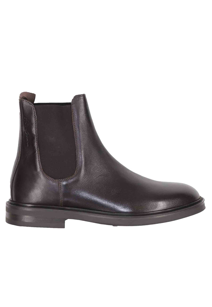 Spatarella Chelsea boots uomo in pelle testa di moro con suola in gomma Fino Al -60%