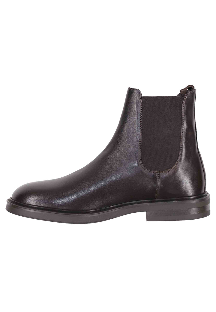 Spatarella Chelsea boots uomo in pelle testa di moro con suola in gomma Fino Al -60%