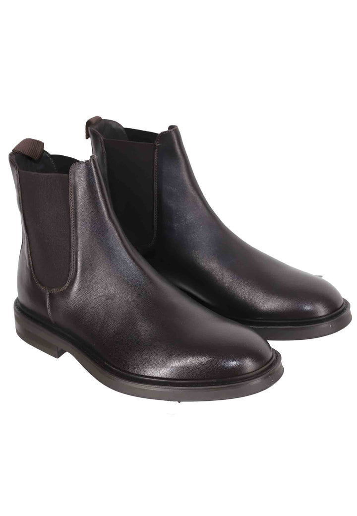 Spatarella Chelsea boots uomo in pelle testa di moro con suola in gomma Fino Al -60%