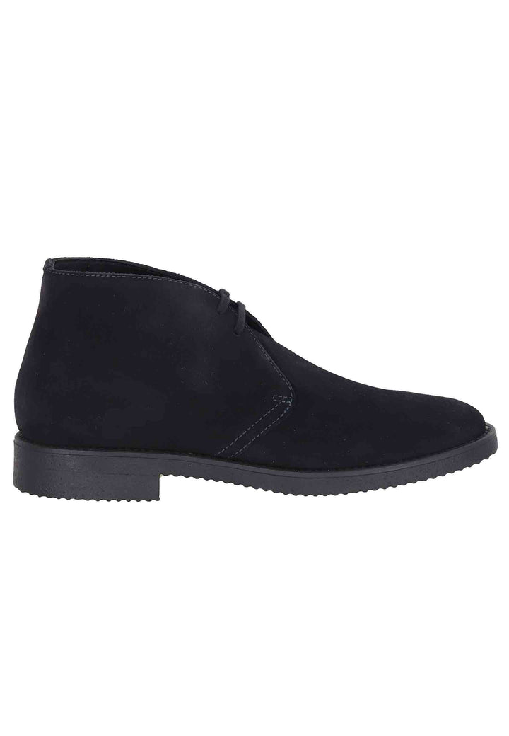 Spatarella Polacchine uomo in camoscio blu con suola in para Prezzo Ridotto