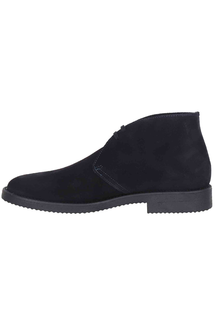 Spatarella Polacchine uomo in camoscio blu con suola in para Prezzo Ridotto