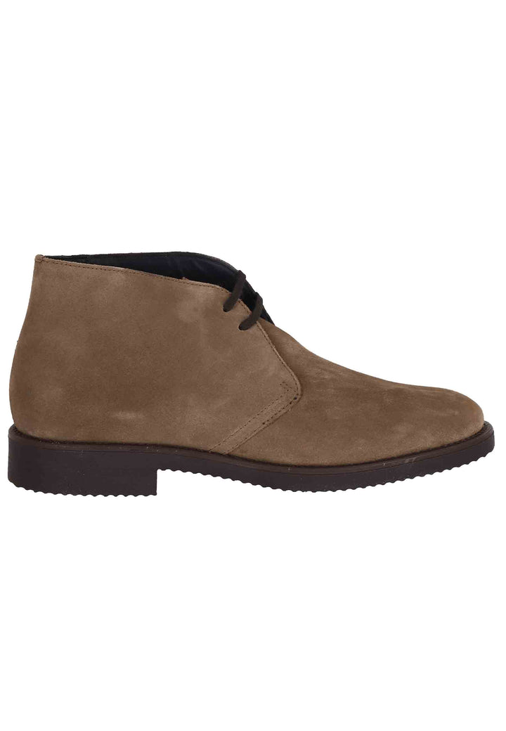Spatarella Polacchine uomo in camoscio taupe con suola in para Sottocosto