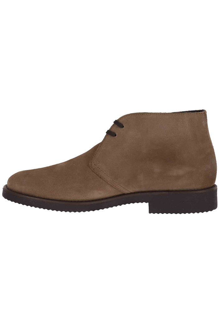 Spatarella Polacchine uomo in camoscio taupe con suola in para Sottocosto