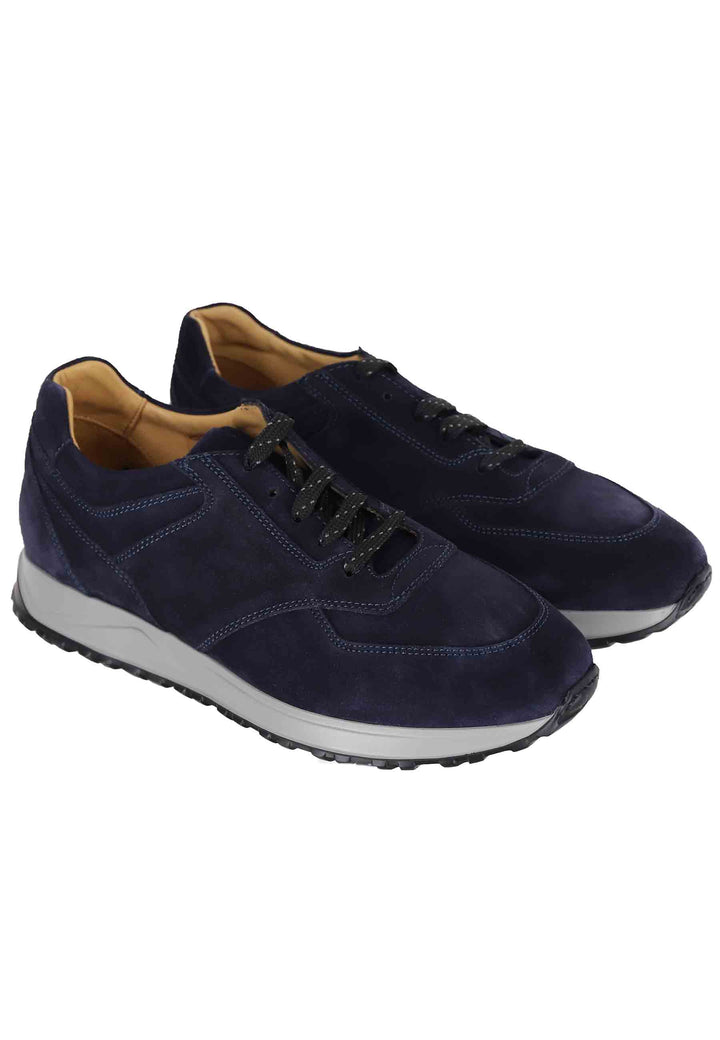 Spatarella Sneakes da uomo in camoscio blu con suola in gomma Convenienza
