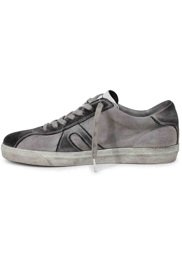 Spatarella Sneakers uomo in canvas vintage grigio Vendita calda