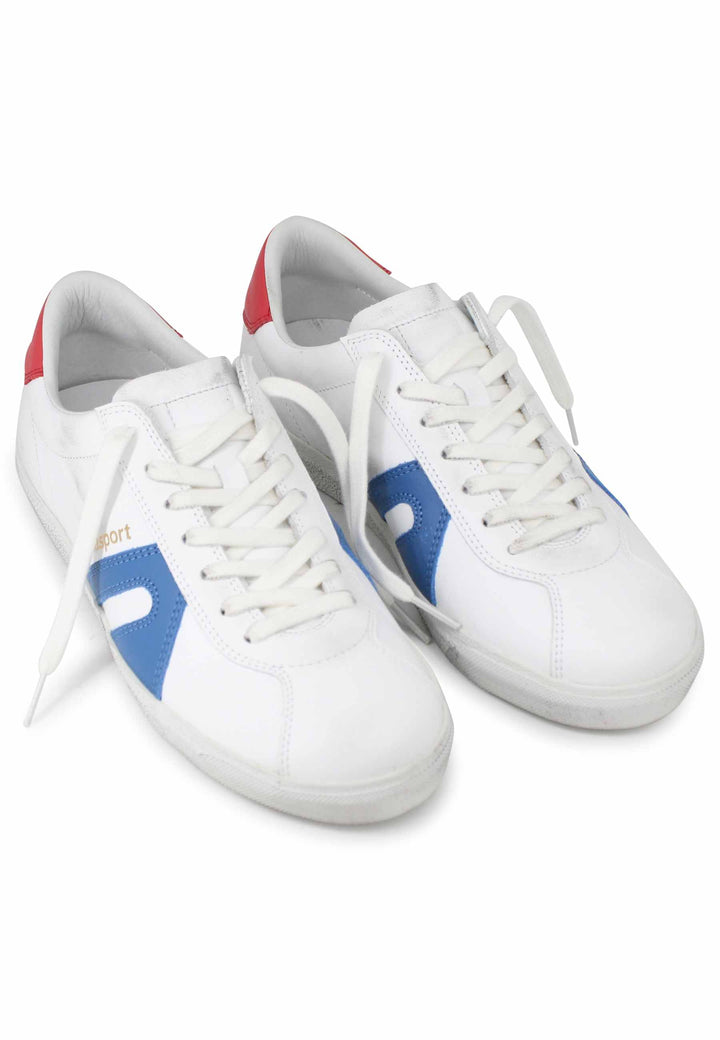 Spatarella Sneakers uomo in pelle bianca Vendita Calda