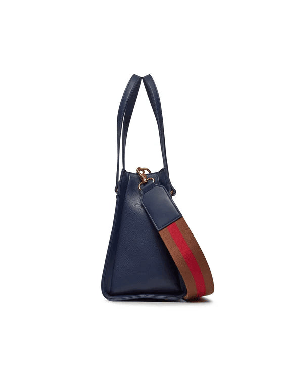 Spatarella Borse donna a spalla in similpelle blu navy Vendite Flash