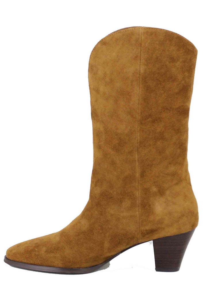 Spatarella Stivali texani donna in camoscio cuoio Parisa In Saldo