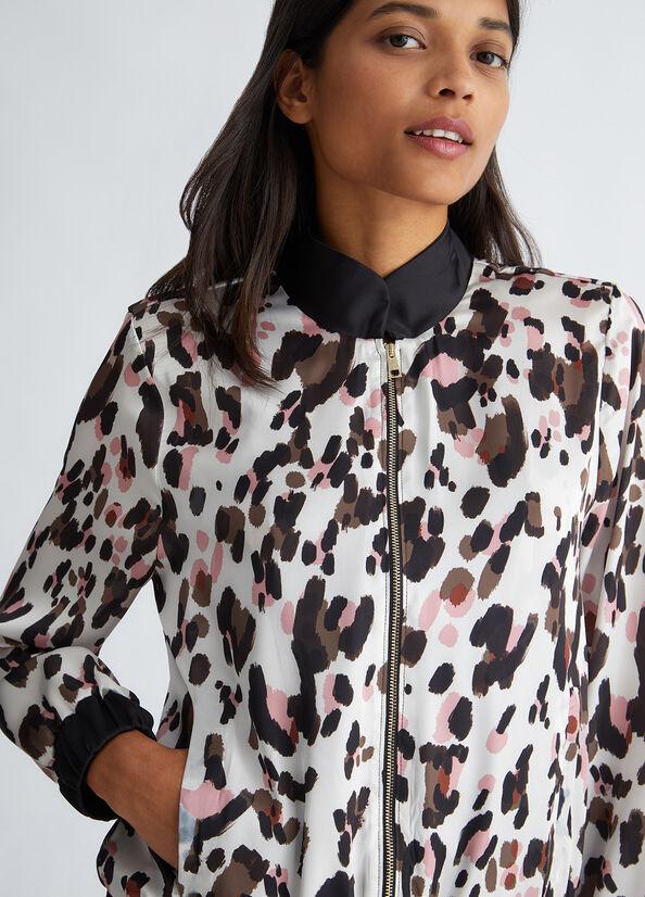 Spatarella Giacche donna in raso animalier Nuova