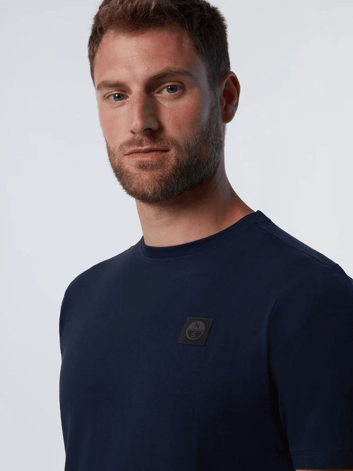 Spatarella T-shirt uomo in cotone blu 692981-0802 Presa