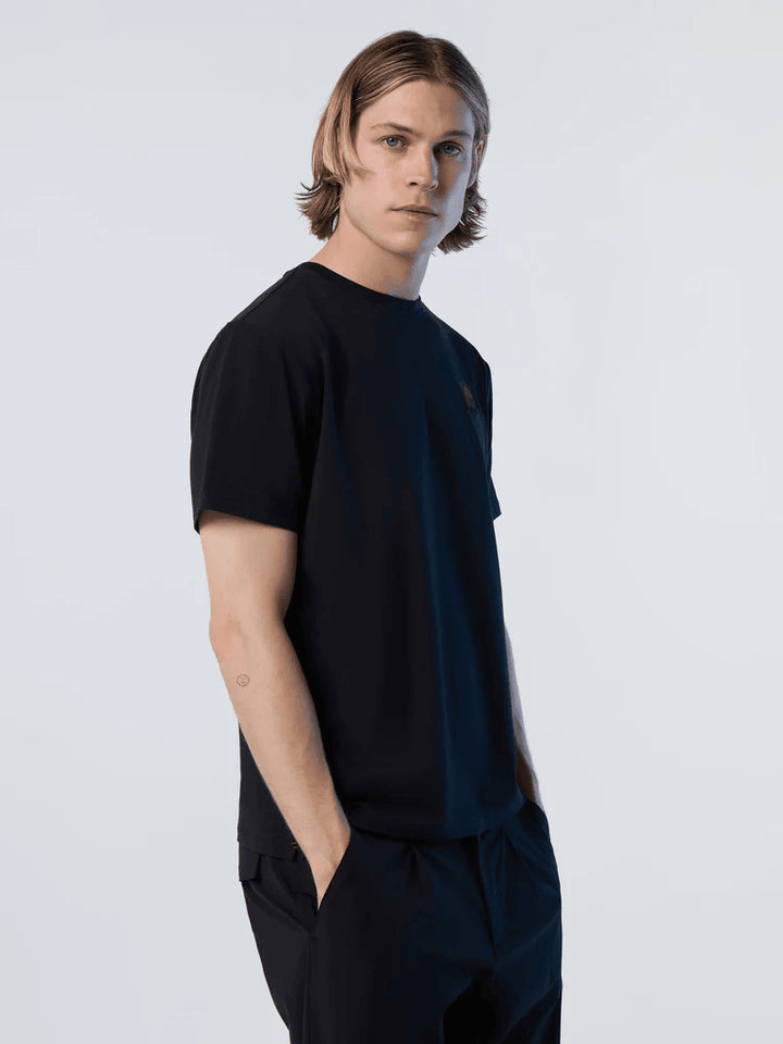 Spatarella T-shirt uomo in cotone nero 692981-0999 Sconto