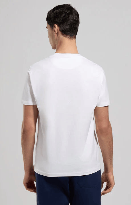 Spatarella T-shirt uomo girocollo in jersey bianco bmt0202-1000 Vendita Economica