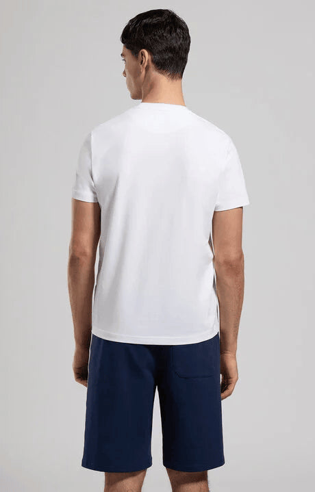 Spatarella T-shirt uomo girocollo in jersey bianco bmt0159-1000 Nuova
