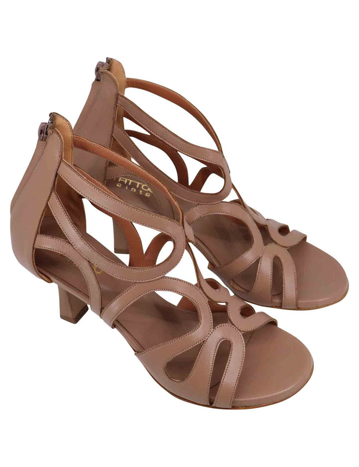 Spatarella Sandali donna in pelle naturale con tallone chiuso e punta tonda Spedizione Gratuita
